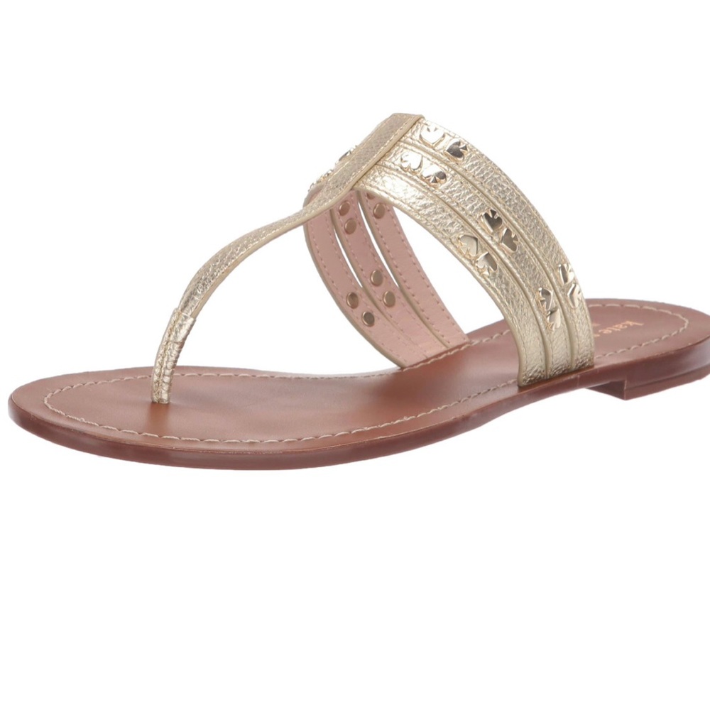 Kate Spade Carol Thong Sandals in Gold